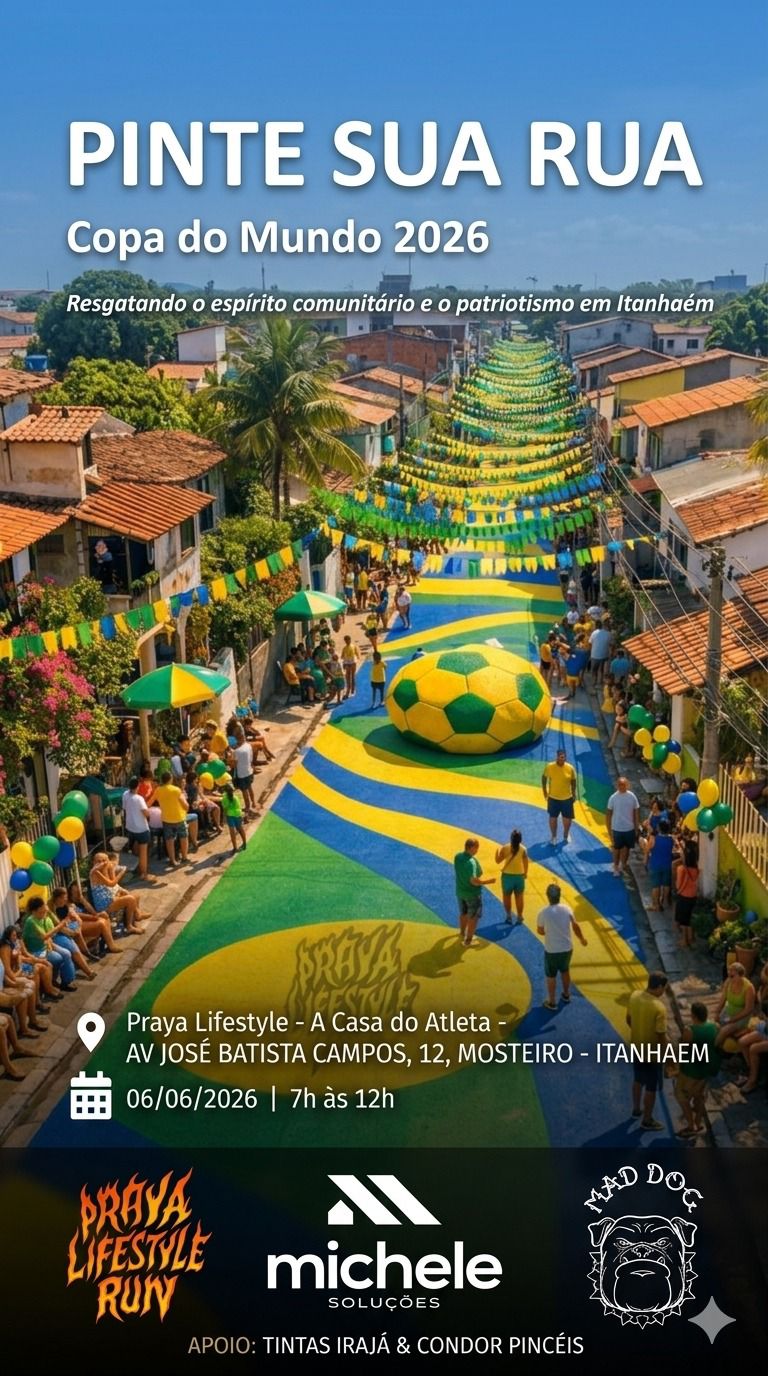 Pinte Sua Rua promove convivência familiar, cidadania e criatividade em ação comunitária em Itanhaém